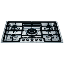 Smeg PGF75-4 Gas Hob, Stainless Steel